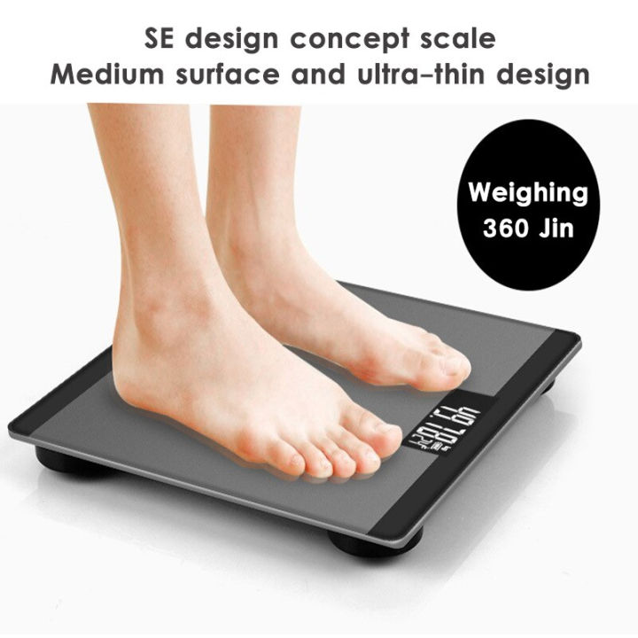 HOMEKARE%20%5BFREE%20BATTERY%5D%2026cm%20Digital%20Body%20Weight%20Bathroom%20Scale%20LCD%20Display%20Smart%20Weight%20With%20Temperature%20Function%20Health%20Weighting%20Floor%20-%20Image%203