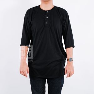 Baju Koko Kurta Pakistan Pria Muslim Polos Bahan Kaos Premium Lengan 3/4 Size S-XXL Termurah