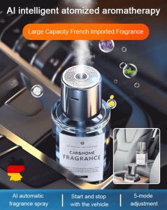 [fragrance + air purifier] Car Electric Misting Aromatherapy Diffuser purify car washroom livingroom air Available for infants pregnant women sterilization humidification spray