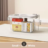 LivingArt Transparent Storage Box For Clothes Plastic Organizer Box Stackable Sealed Toy Storage Organizer With Lid And Handles#cd011