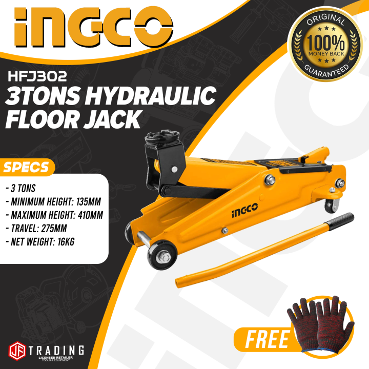 Ingco Hydraulic Floor Jack 3ton Hfj302 ♦jf Trading♦ Lazada Ph