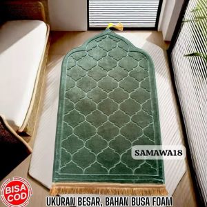 Sajadah Turki Tebal Kubah Scuba Polos Warna Dilapisi Busa Serat Ukuran Jumbo