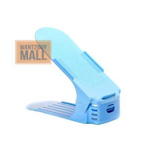 UMI Double Layer Colorful Plastic Shoe Rack Storage Organizer Adjustable Shoes Clip Space Saving Rak Kasut Berganda 鞋子收纳