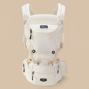 SUNVENO Multifunction Foldable Baby Carrier with Detachable Hip Seat  6 in 1 Ergonomic Baby Carrier with Headcover for Home Outdoor Travel 0-36 Months Babies Girls and Boys