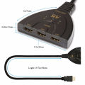 hdmi เข้า 3 ออก 1 HDMI Switcher HDMI Splitter in 3 out1 อุปกรณ์เพิ่มช่อง Hdmi. 