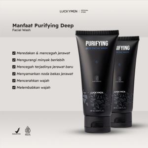 LUCKYMEN Purifying Facial Wash Packaging Baru / Ampuh Bersihkan Kotoran dan Cegah Jerawat