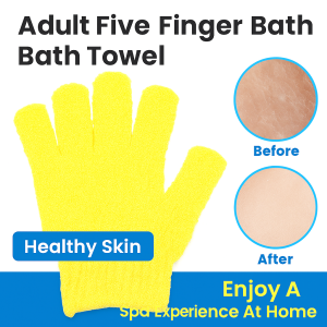 Exfoliating Bath Five-Finger Gloves Bath Towel Scrubber For Shower Body Scrubbing Towel Bath Wash Cloth