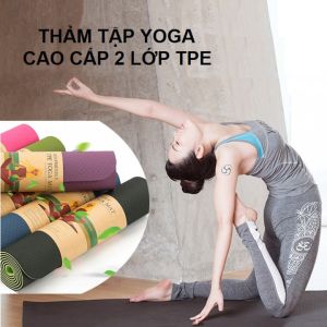 Thảm Tập Yoga 2 Lớp Dày 6MM Thảm Tập Gym Chống Trơn Trượt Cao Cấp ZA11
