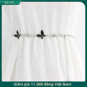 QK FA ✨ Hợp Thời Trang Bướm Trang Trí Kim Loại Chuỗi Vành Đai Có Thể Điều Chỉnh Thanh Lịch Mỏng Cơ Thể Eo Chuỗi Ăn Mặc Áo Len Mặt Dây Chuyền Trang Trí Vành Đai Quà Tặng