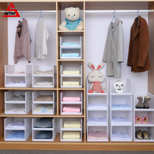 SaTine ชั้นเก็บผ้า ชั้นแบ่งผ้า ชั้นแบ่งตู้เสื้อผ้า ชั้นพลาสติกเก็บเสื้อผ้า ชั้นวางของถูกๆ