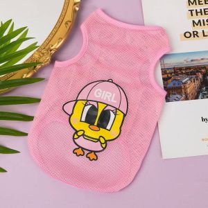 Puppy Dog Clothes for Female and Male Shih Tzu Pet Clothing Cute Cartoon Print Cat Vest