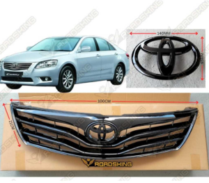 [FREE LOGO BLACK] FRONT BUMPER GRILL TOYOTA  CAMRY ACV40 ACV41 ACV50 2006-2014 GLOSS BLACK TRD GR