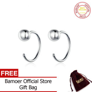 Bamoer Trang Sức Bạc 925 Bông Tai Dạng Hạt Nhỏ Cho Nữ Phụ Kiện Trang Sức Không Gây Dị Ứng Phong Cách Hàn Quốc Màu Vàng Kim Cho Nữ SCE782