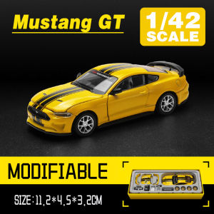 1:42 Ford Mustang Collector Edition Car model Alloy Diecast model with Changeable Car Accesories & Parts Set GT Car Model