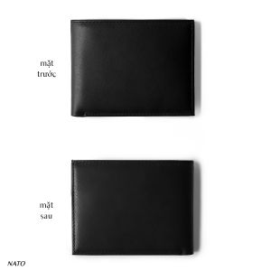 Ví Nam Nato FOLD Da Bò Thật Cao Cấp Đứng Gập Đôi Sang Trọng Trẻ Đựng Thẻ Tiền Đẹp Bền Đen Xanh Navy Nâu Cầm Tay