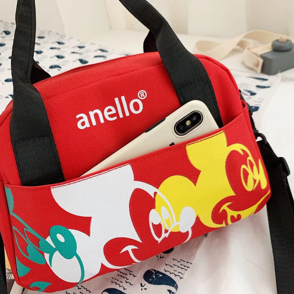 fashion handbag ready to ship! anello mickey shoulder strap with side strap