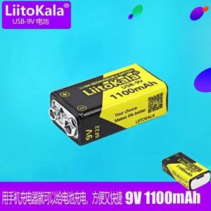 LiitoKala USB-9V 1100mAh Lithium Battery Universal Toy Remote Control KTV 6F22