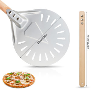 Onetwone bánh pizza Peel bánh pizza quay vỏ chuyên nghiệp 7/8/9 inch bánh pizza Peel Turner Non-Slip nhôm bền quay vỏ bánh pizza mái chèo với 40cm/60cm tay cầm dài để nướng bánh pizza bánh mì tự chế