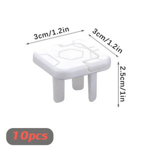 ส่งฟรี ถูกชัวร์ ถูกๆ ดีลเด็ดที่อุดรูปลั๊กไฟ​ที่ปิดรูปลั๊กไฟ ป้องกันเด็กแหย่รูปลั๊กไฟ ป้องกันไฟช็อต ปลอดภัยเพื่อลูกน้อย วัสดุ ABS แบบมีหูจับX10pcs