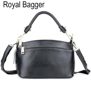 รอยัล Bagger ไหล่สะพายกระเป๋าสําหรับผู้หญิงสาวหนังวัวแท้ 2019 ใหม่ผู้หญิงที่สง่างามถุงขนาดเล็กแฟชั่นกระเป๋าถือ