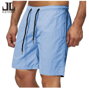 Luoke short men pants Summer mens casual shorts candy colored five piece pants mens ten color waterproof quick drying beach pants
