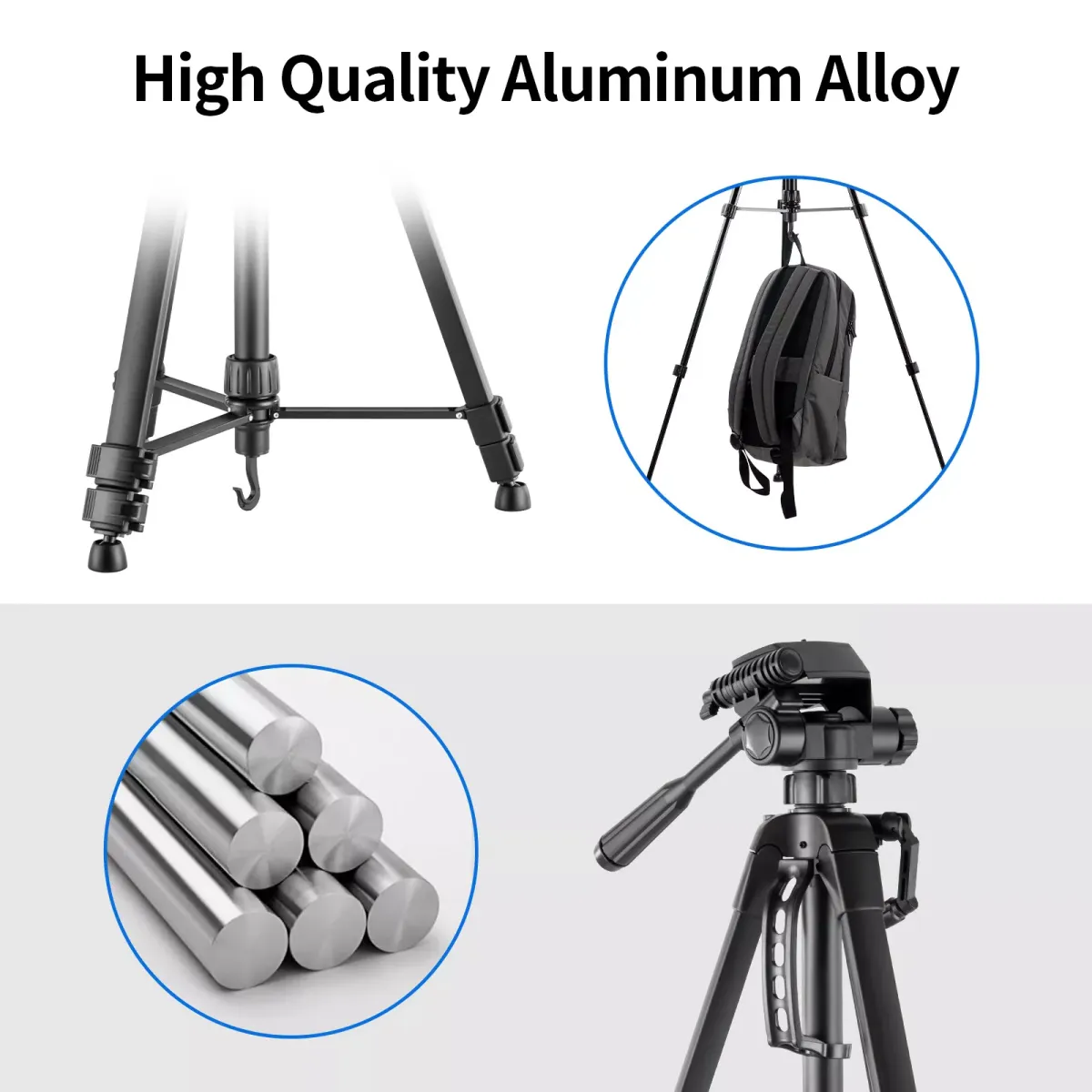 F3520T Tripod Professional Heavy Duty Aluminium Tripod & Pan Head for DSLR Camera Holder Stand