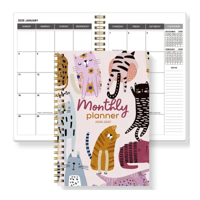 【Coro123】 2026-2027 A5 Weekly & Monthly Planner Notebook – Jan 2026 to Dec 2027 Organizer with Calendar & Notes School & Supplies