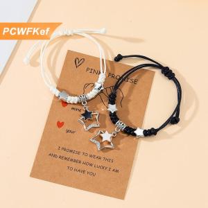 【PCWFKef】 Vài Vòng tay pentagram vài thẻ handmade đa năng dệt tay dây Quà Tặng nữ