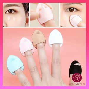 Finger Spons Puff Mini Spons Concealer Bedak Foundation Spons Wajah Ujung Jari