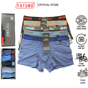 Hộp 5 quần lót nam boxer FATUNO thun lạnh cao cấp quần sịp đùi nam co giãn 4 chiều thấm hút kháng khuẩn