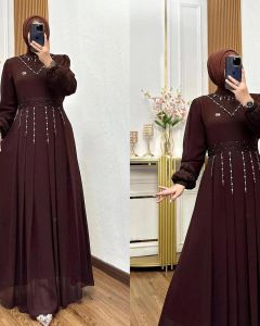Laudiya Dress Matt Ceruty Mix Brukat Apk Payet Baju Dress Wanita Kondangan Terbaru 2025 Trendy New