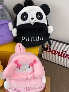 Girls School Bag Plush Kuromi Sanrio Backpacks Large Capacity Cartoon Kids Gift