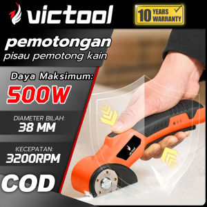 nirkabel Mesin Potong Kain Bahan Bulat Gunting Listrik Pemotong Kain Portabel Tanpa Kabel Gunting Kain Portabel Multi