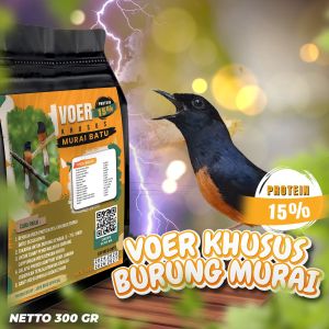 MAKANAN BURUNG MURAI | VOER BURUNG MURAI | VOER HARIAN | VOER NUTRISI KOMPLIT | VOER HARIAN KHUSUS MURAI PROTEIN 15% 300GR