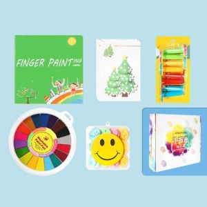 Finger Painting Untuk Anak Set Finger Painting Inkpad Washable Gift Box Set Kids Drawing Craft Set