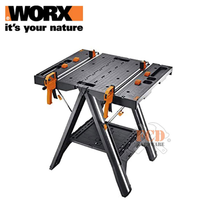 WORX WX051 Pegasus Folding Work Table & Sawhorse with Quick Clamps ...