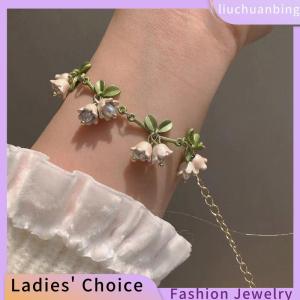 [COD] liuchuanbing Jewellery สร้อยข้อมือวินเทจจากฝรั่งเศส Mori Lily of the Valley เครื่องประดับทำด้วยมือสร้อยข้อมือชุดแฟชั่นป่าสำหรับเครื่องประดับผู้หญิง