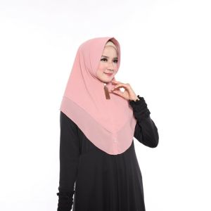 Kerudung Ceruty Instan 2 Layar mini | Jilbab Ceruty | Hijab Bergo 2 Layar\Kerudung Instan
