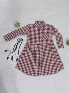 welxin dress anak perempuan/dress anak-anak/dress kotak/kemeja/dress