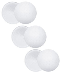 3 Pairs Round Bra Inserts (Light & Soft) Breathable and Sewed Bra Pads for Cup A/B/C/D/E/F