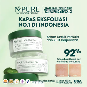 NPURE Acne Clear Pad Cica / Kapas Eksfoliasi Kulit Jerawat / Anti Acne Exfoliating Pad / Clear Pad Cica Sachet / Kapas Eksfoliasi Kulit Jerawat