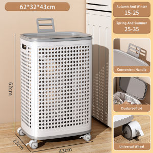 Tầm nhìn di chuyển Rổ đựng đồ giặt với giỏ bên công suất lớn giỏ đựng đồ giặt với xử lý phòng tắm cắt ra thông gió quần áo bẩn giá lưu trữ đa chức năng bẩn đồ lặt vặt lưu trữ xe đẩy