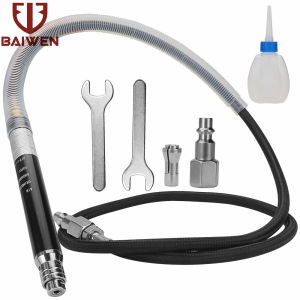 BAI WEN Air Micro Die Grinder Kit ความเร็วสูงนิวเมติกขัดเครื่องบดเครื่องมือโรตารี่แกะสลักเครื่องมือบดตัดเครื่องมือนิวเมติก
