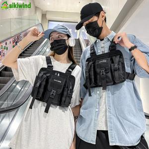 Molle Shoulder Bag Oxford Cloth Molle Shoulder Vest Bags Adjustable Multiple Pockets Lightweight for Outdoor Camping Supplies
