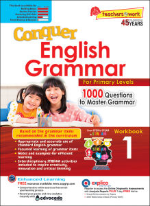 Conquer English Grammar For Primary Levels Workbook 1 - 6 | Skill-based | Primary English School Assessment Books - SAP