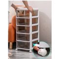 [SG Seller]visible Plastic Storage Drawer Cabinet/ cabinet storage /Multi-layer Household Cabinet with Wheels. 