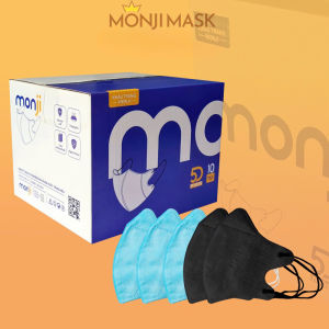 Combo 300 Chiếc Khẩu Trang 5D Monji 3 Lớp Vải Lọc Khuẩn Ngăn Bụi Ôm Sát Thoáng Khí.