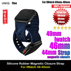 Uniq Silicone Rubber Strap with Magnetic Closure for iWatch 49mm 46mm 45mm 44mm 42mm 40mm