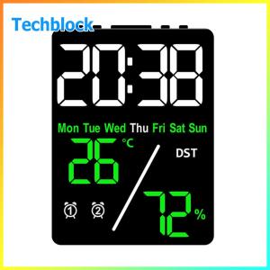 High-Precision Digital Alarm Clock with Temperature and Humidity Monitoring for Home Use
