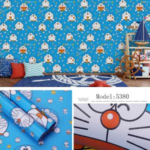 Wallpaper Dinding Anti Air Motif Doraemon 3D